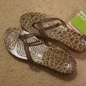 Leopard Croc Sandles